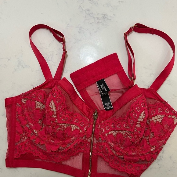 Victoria's Secret Red Lace Bralette with Underwire Support - Picture 6 of 16